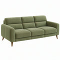 Sofa trzyosobowa 210 cm z tkaniny oliwkowozielona w stylu nowoczesnym