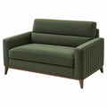 Sofa dwuosobowa 150 x 85 x 85 cm zielona z tkaniny do salonu nowoczesna