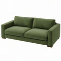 Sofa dwuosobowa 170 x 90 x 85 cm zielona z tapicerką tekstylną w stylu nowoczesnym